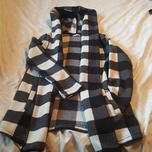 Hooded sweater cardigan